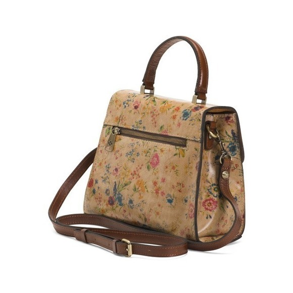 Patricia Nash Chauny Satchel Prairie Rose Printed Leather 10x7.5 Top Handle - Picture 4 of 6